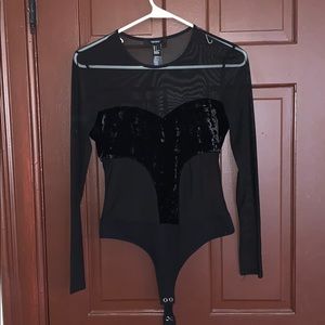 Never worn before black mesh one piece